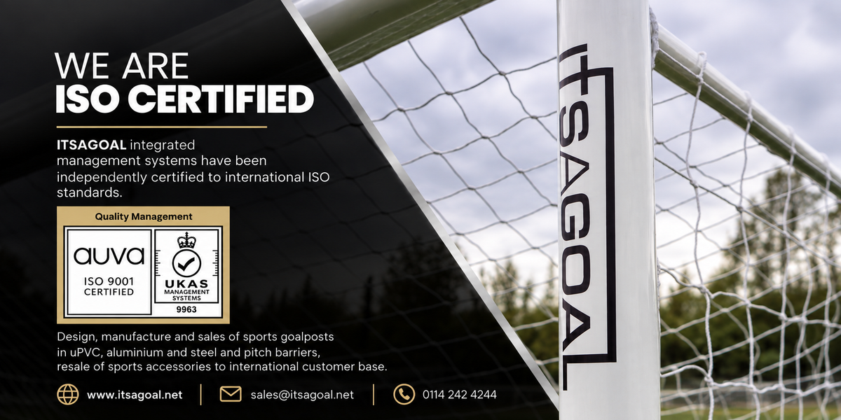ITSA GOAL Achieves ISO 9001 Certification – A Commitment to Quality in Football Goal Manufacturing